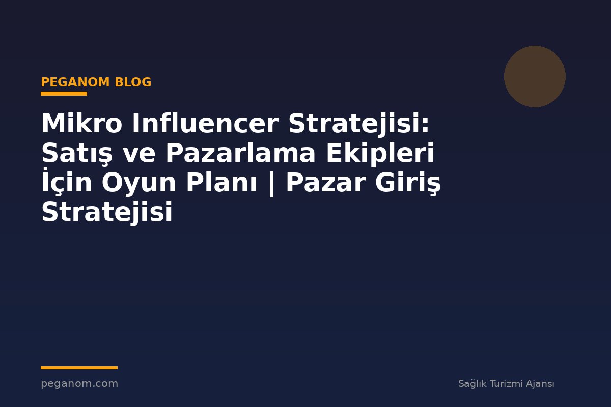 Mikro Influencer Stratejisi: Satış ve Pazarlama Ekipleri İçin Oyun Planı | Pazar Giriş Stratejisi