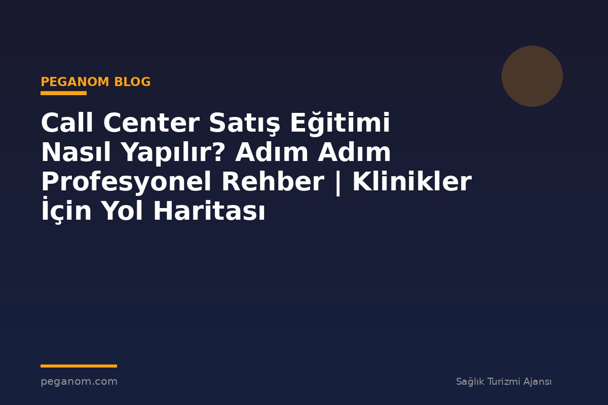 Call Center Satış Eğitimi Nasıl Yapılır? Adım Adım Profesyonel Rehber | Klinikler İçin Yol Haritası