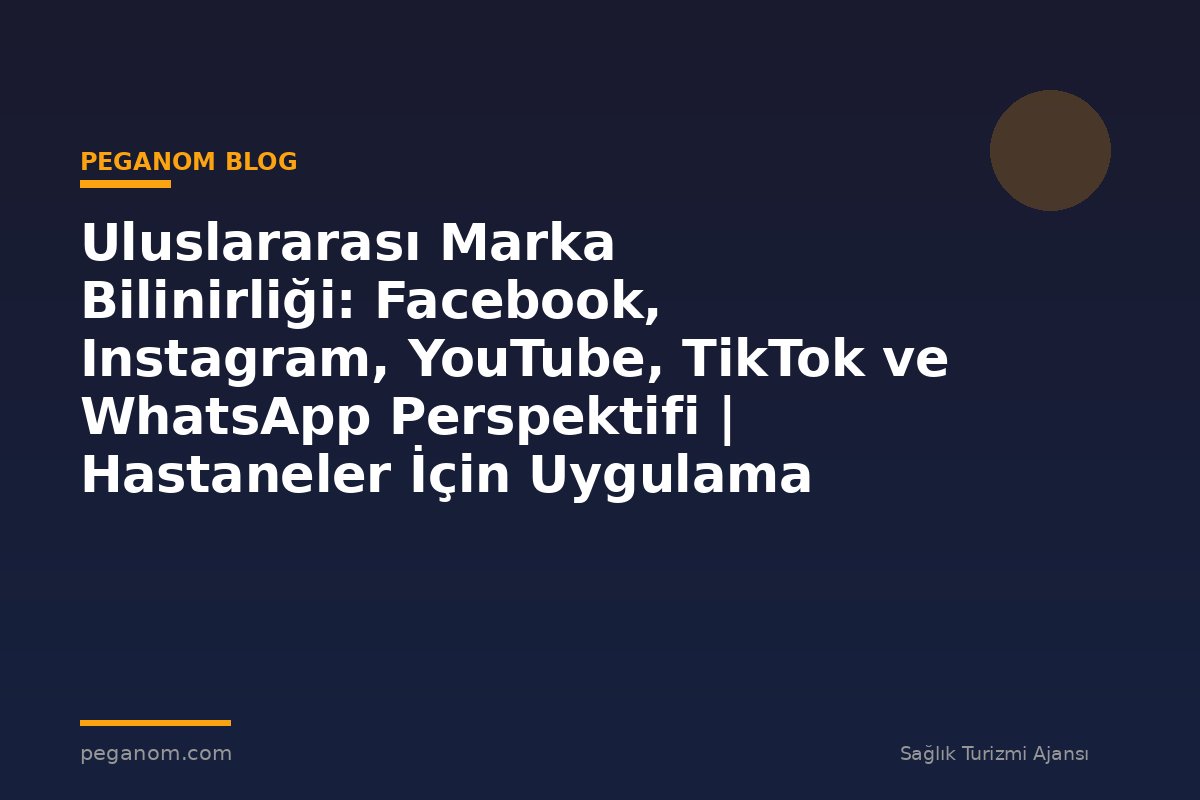 Uluslararası Marka Bilinirliği: Facebook, Instagram, YouTube, TikTok ve WhatsApp Perspektifi | Hastaneler İçin Uygulama Rehberi