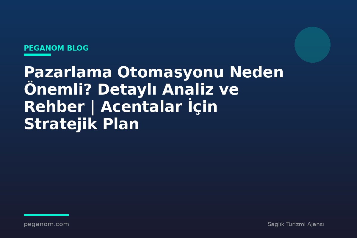 Pazarlama Otomasyonu Neden Önemli? Detaylı Analiz ve Rehber | Acentalar İçin Stratejik Plan