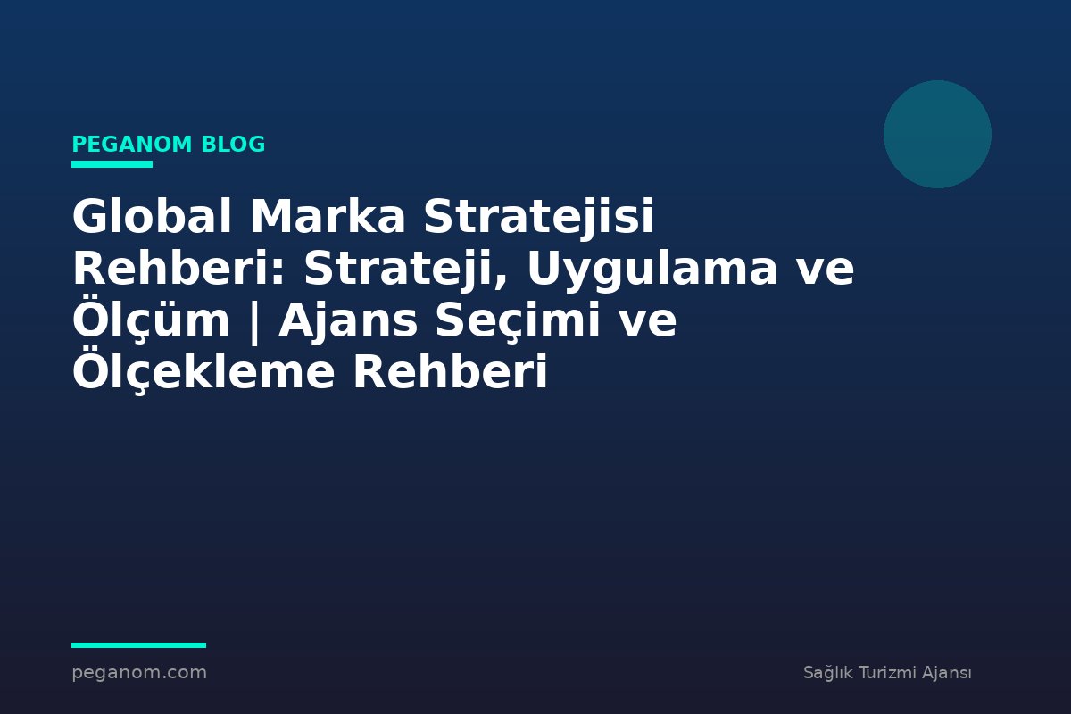 Global Marka Stratejisi Rehberi: Strateji, Uygulama ve Ölçüm | Ajans Seçimi ve Ölçekleme Rehberi