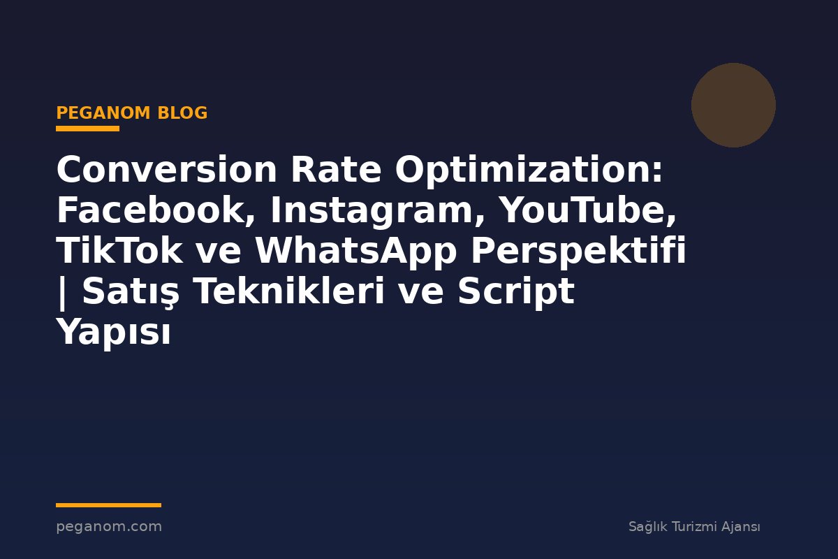 Conversion Rate Optimization: Facebook, Instagram, YouTube, TikTok ve WhatsApp Perspektifi | Satış Teknikleri ve Script Yapısı