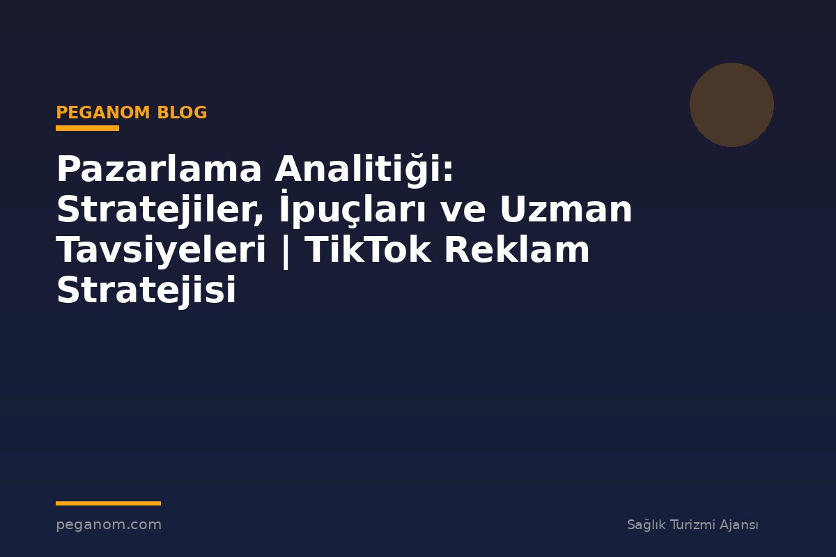 Pazarlama Analitiği: Stratejiler, İpuçları ve Uzman Tavsiyeleri | TikTok Reklam Stratejisi