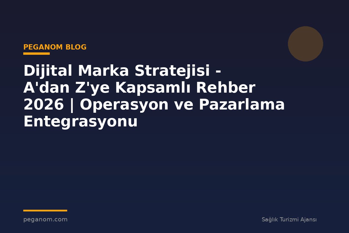 Dijital Marka Stratejisi - A'dan Z'ye Kapsamlı Rehber 2026 | Operasyon ve Pazarlama Entegrasyonu