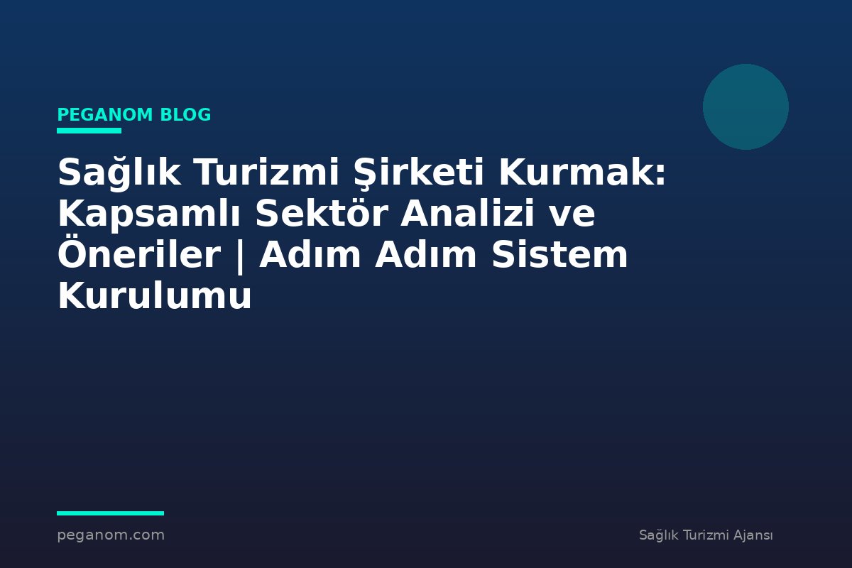 Sağlık Turizmi Şirketi Kurmak: Kapsamlı Sektör Analizi ve Öneriler | Adım Adım Sistem Kurulumu