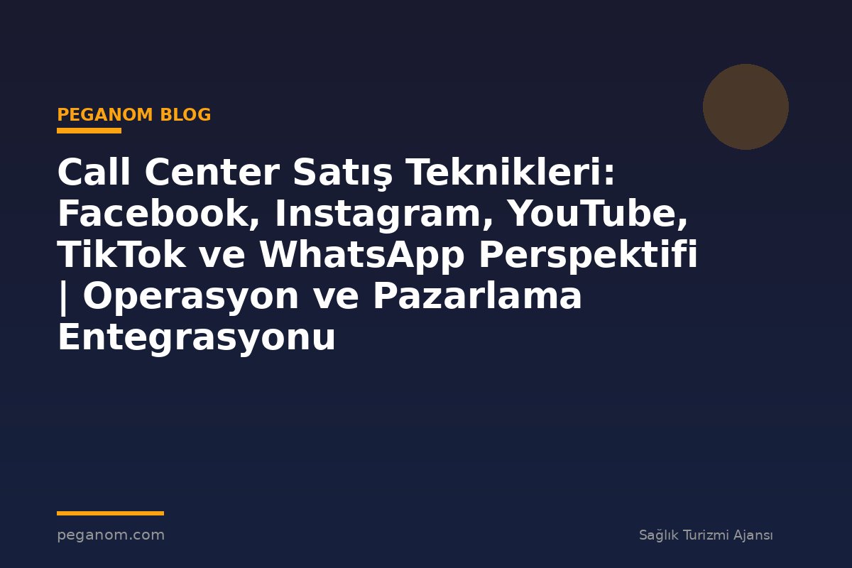 Call Center Satış Teknikleri: Facebook, Instagram, YouTube, TikTok ve WhatsApp Perspektifi | Operasyon ve Pazarlama Entegrasyonu