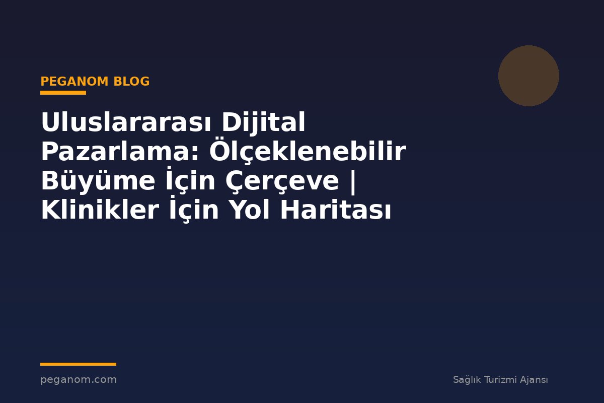 Uluslararası Dijital Pazarlama: Ölçeklenebilir Büyüme İçin Çerçeve | Klinikler İçin Yol Haritası