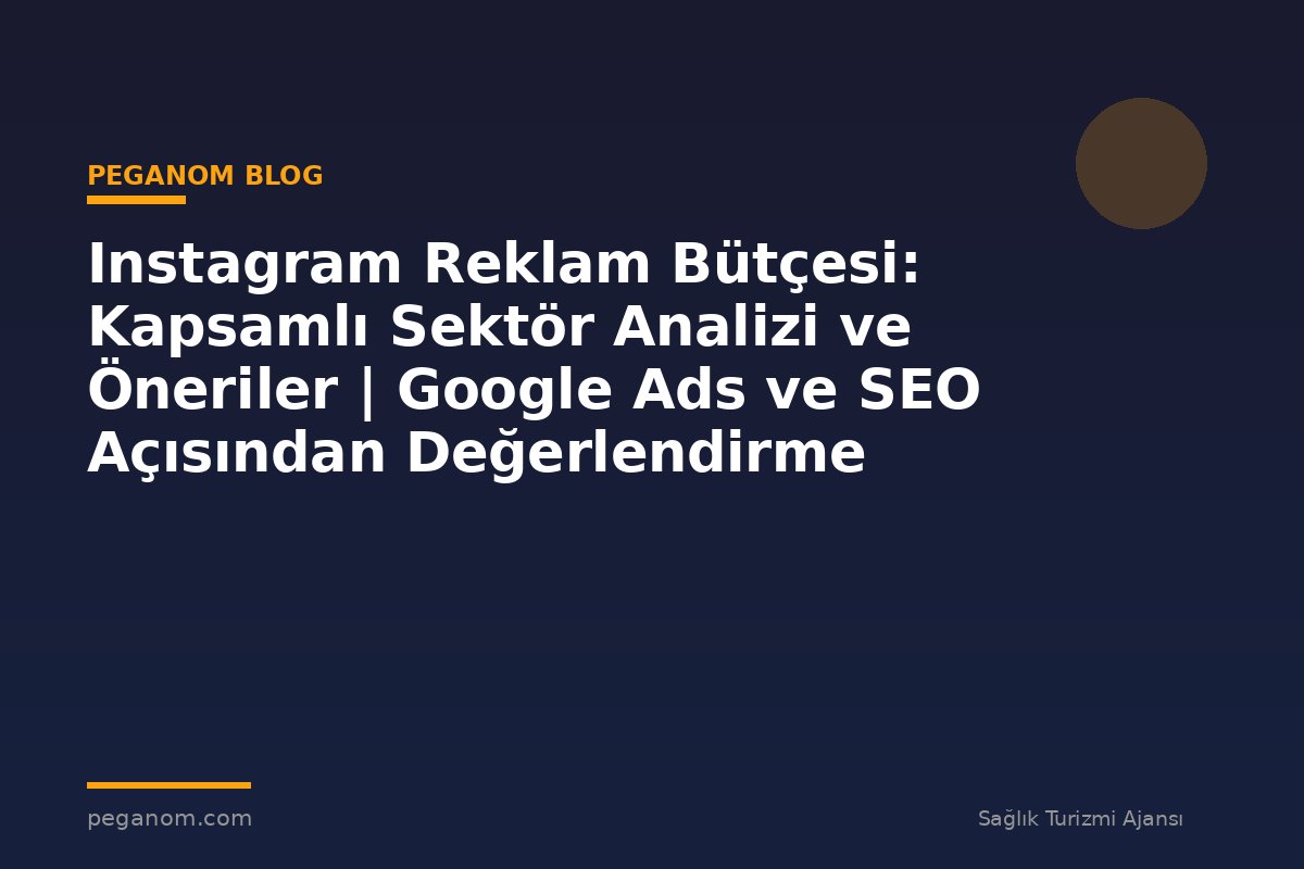 Instagram Reklam Bütçesi: Kapsamlı Sektör Analizi ve Öneriler | Google Ads ve SEO Açısından Değerlendirme