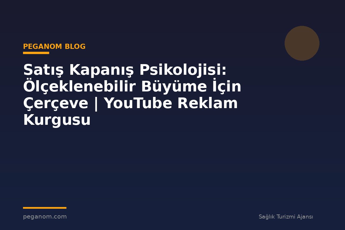 Satış Kapanış Psikolojisi: Ölçeklenebilir Büyüme İçin Çerçeve | YouTube Reklam Kurgusu