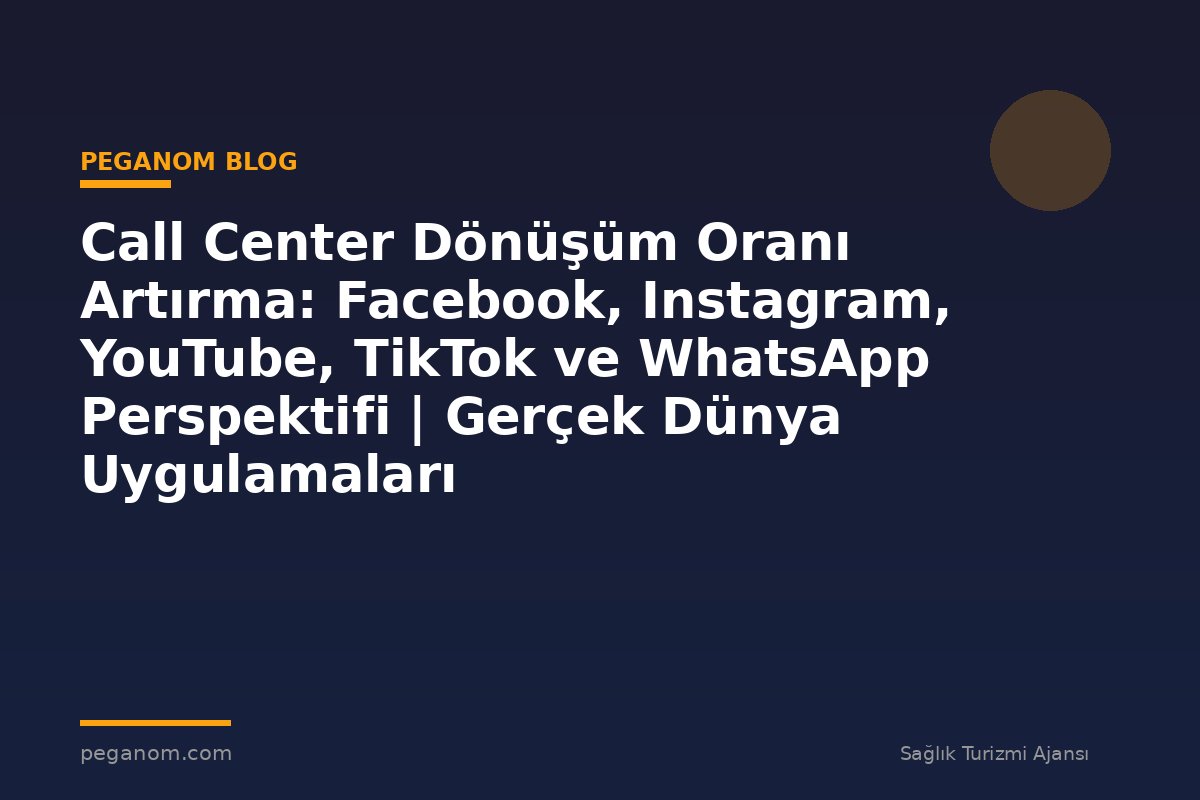 Call Center Dönüşüm Oranı Artırma: Facebook, Instagram, YouTube, TikTok ve WhatsApp Perspektifi | Gerçek Dünya Uygulamaları