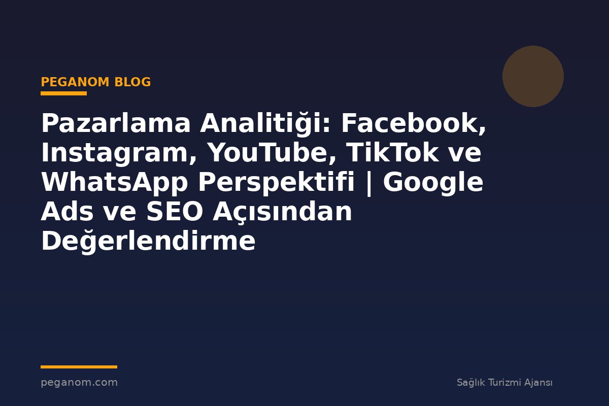 Pazarlama Analitiği: Facebook, Instagram, YouTube, TikTok ve WhatsApp Perspektifi | Google Ads ve SEO Açısından Değerlendirme