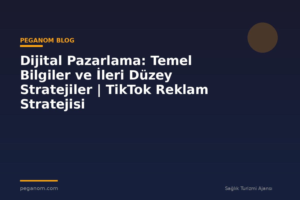 Dijital Pazarlama: Temel Bilgiler ve İleri Düzey Stratejiler | TikTok Reklam Stratejisi