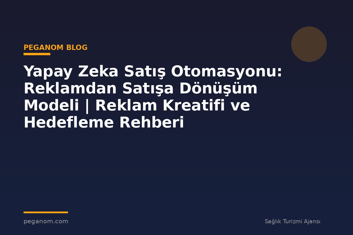 Yapay Zeka Satış Otomasyonu: Reklamdan Satışa Dönüşüm Modeli | Reklam Kreatifi ve Hedefleme Rehberi