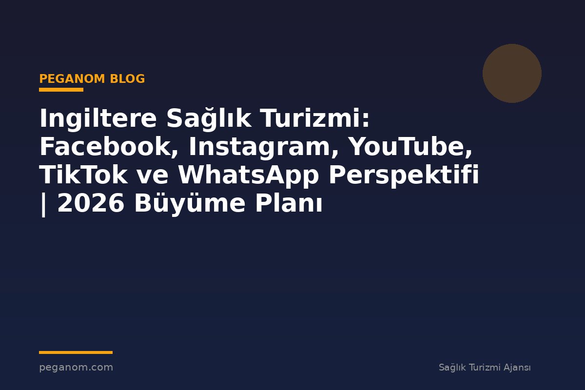 Ingiltere Sağlık Turizmi: Facebook, Instagram, YouTube, TikTok ve WhatsApp Perspektifi | 2026 Büyüme Planı