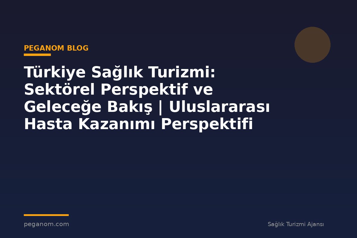Türkiye Sağlık Turizmi: Sektörel Perspektif ve Geleceğe Bakış | Uluslararası Hasta Kazanımı Perspektifi