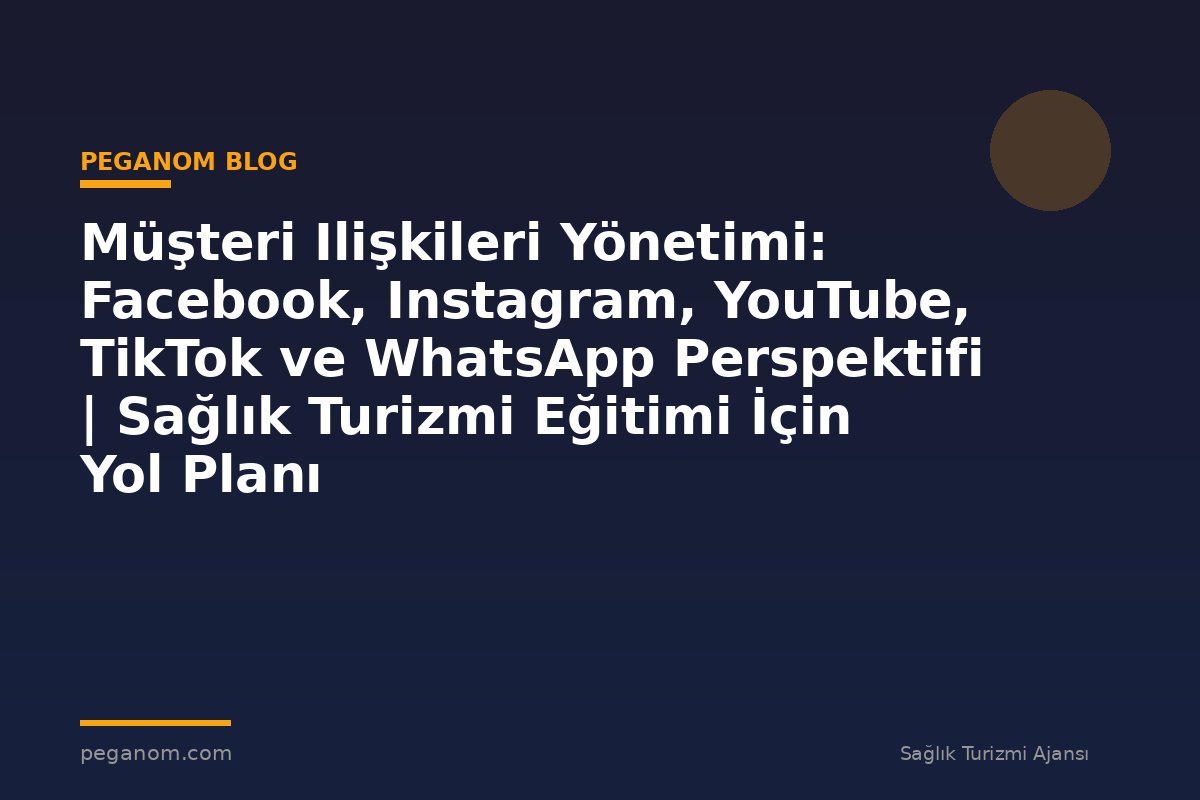Müşteri Ilişkileri Yönetimi: Facebook, Instagram, YouTube, TikTok ve WhatsApp Perspektifi | Sağlık Turizmi Eğitimi İçin Yol Planı