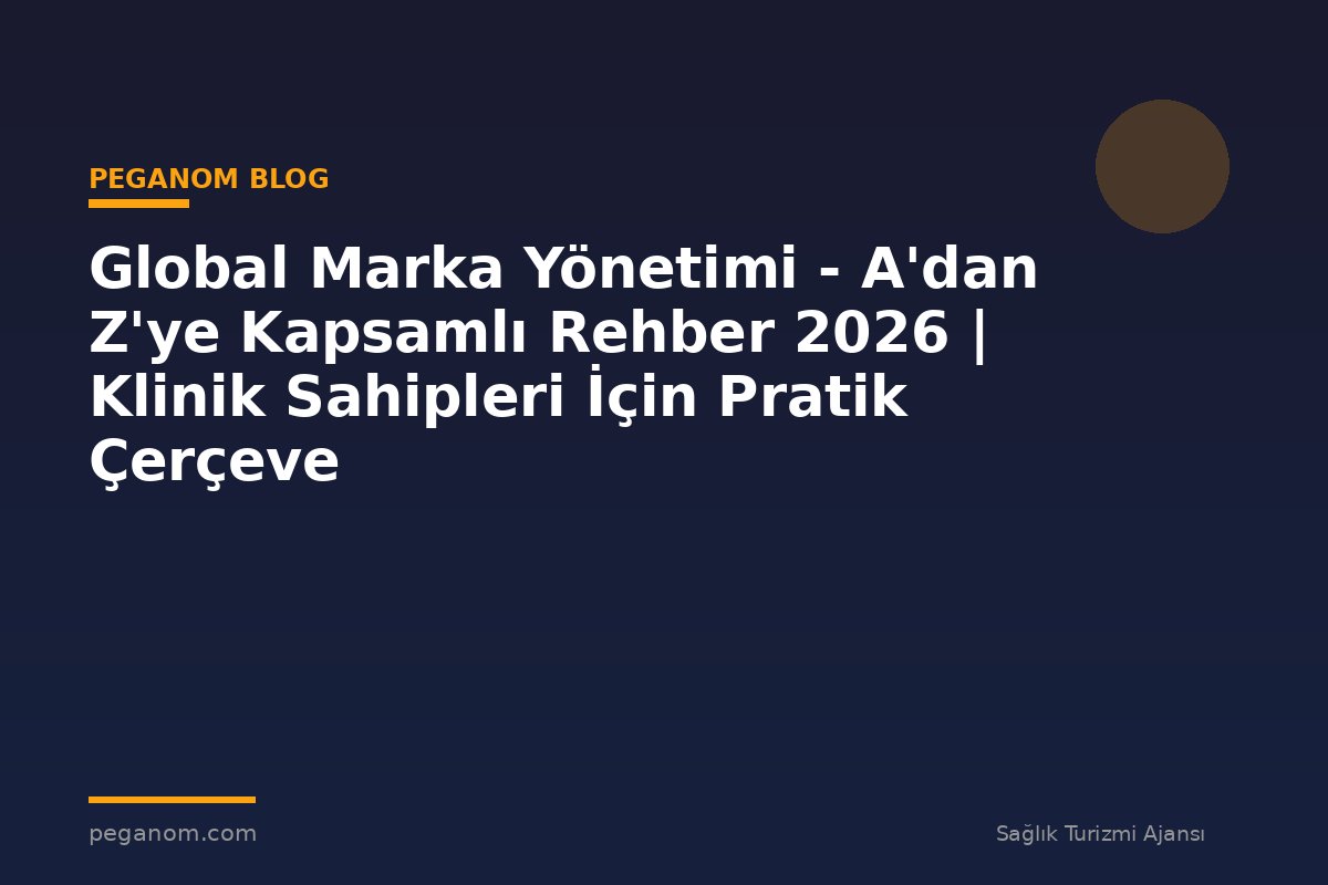 Global Marka Yönetimi - A'dan Z'ye Kapsamlı Rehber 2026 | Klinik Sahipleri İçin Pratik Çerçeve