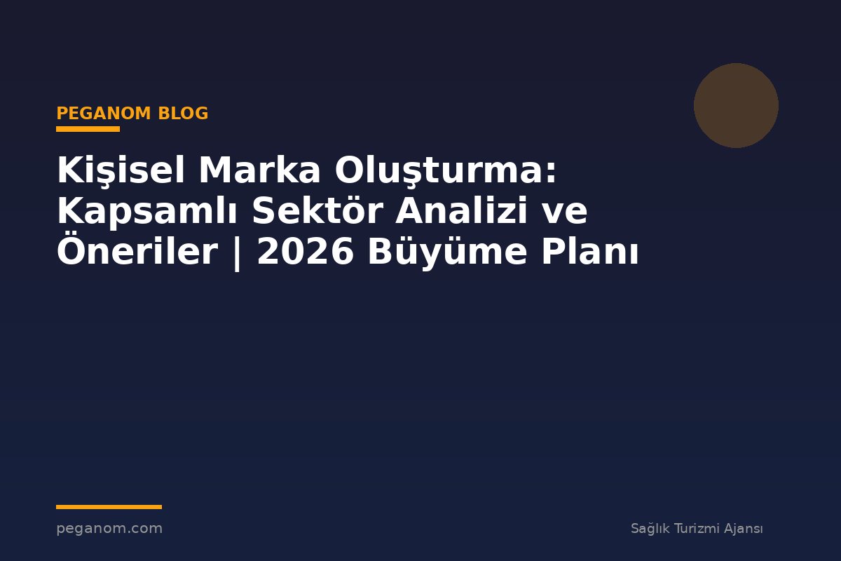 Kişisel Marka Oluşturma: Kapsamlı Sektör Analizi ve Öneriler | 2026 Büyüme Planı