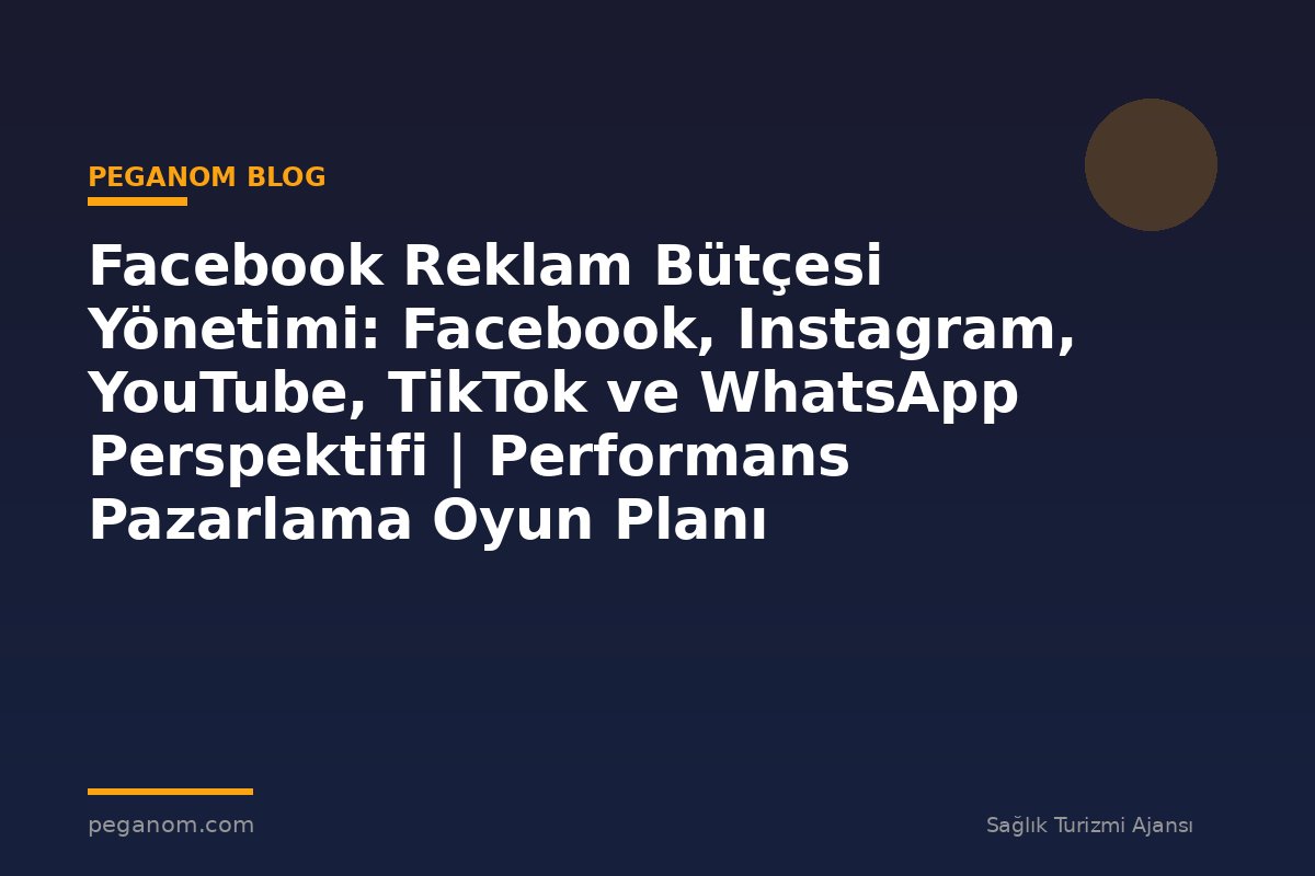 Facebook Reklam Bütçesi Yönetimi: Facebook, Instagram, YouTube, TikTok ve WhatsApp Perspektifi | Performans Pazarlama Oyun Planı