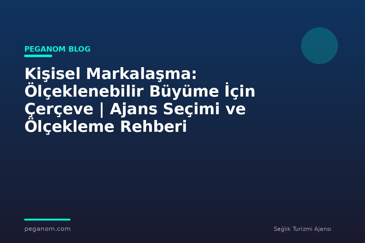 Kişisel Markalaşma: Ölçeklenebilir Büyüme İçin Çerçeve | Ajans Seçimi ve Ölçekleme Rehberi