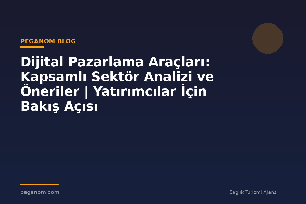 Dijital Pazarlama Araçları: Kapsamlı Sektör Analizi ve Öneriler | Yatırımcılar İçin Bakış Açısı