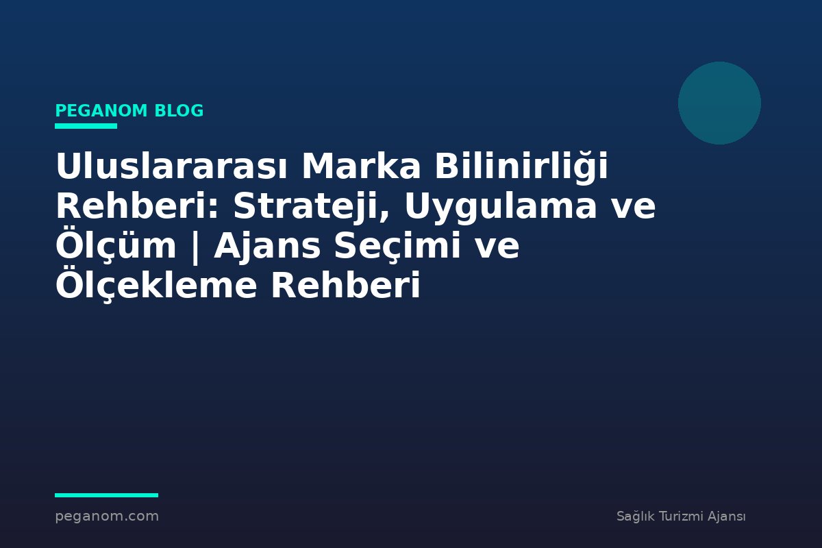 Uluslararası Marka Bilinirliği Rehberi: Strateji, Uygulama ve Ölçüm | Ajans Seçimi ve Ölçekleme Rehberi