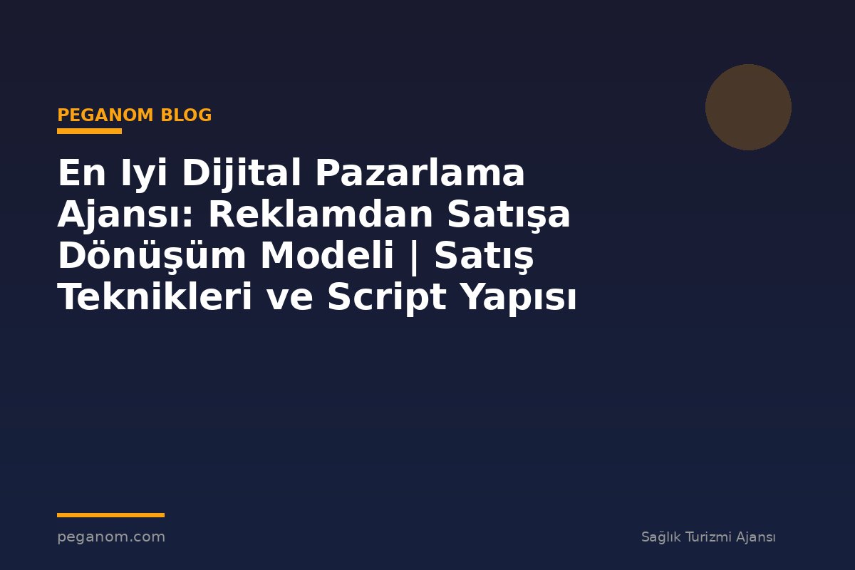En Iyi Dijital Pazarlama Ajansı: Reklamdan Satışa Dönüşüm Modeli | Satış Teknikleri ve Script Yapısı