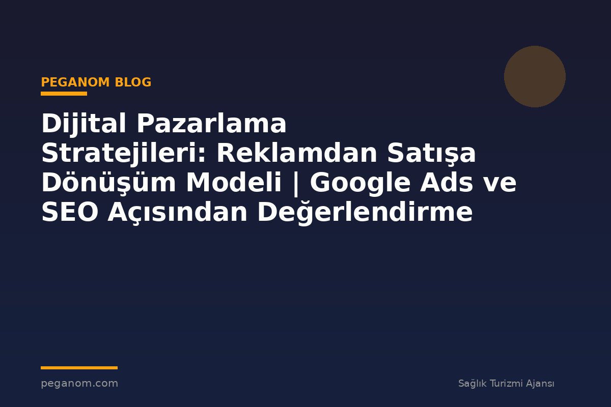 Dijital Pazarlama Stratejileri: Reklamdan Satışa Dönüşüm Modeli | Google Ads ve SEO Açısından Değerlendirme