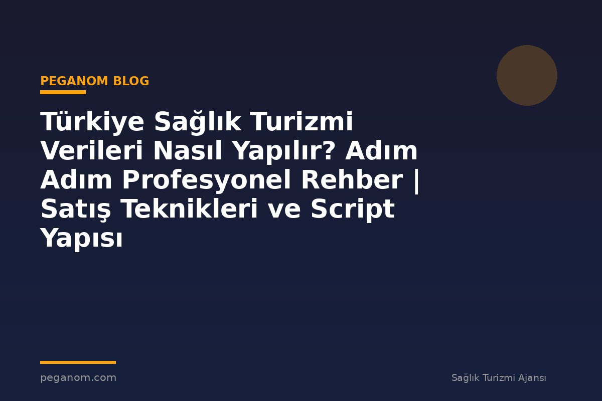 Türkiye Sağlık Turizmi Verileri Nasıl Yapılır? Adım Adım Profesyonel Rehber | Satış Teknikleri ve Script Yapısı