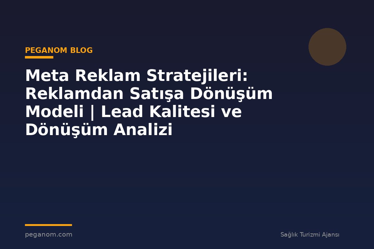 Meta Reklam Stratejileri: Reklamdan Satışa Dönüşüm Modeli | Lead Kalitesi ve Dönüşüm Analizi