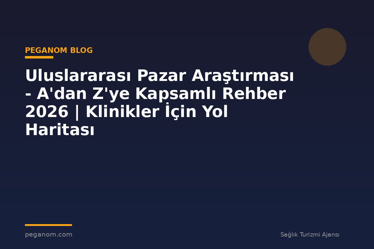 Uluslararası Pazar Araştırması - A'dan Z'ye Kapsamlı Rehber 2026 | Klinikler İçin Yol Haritası