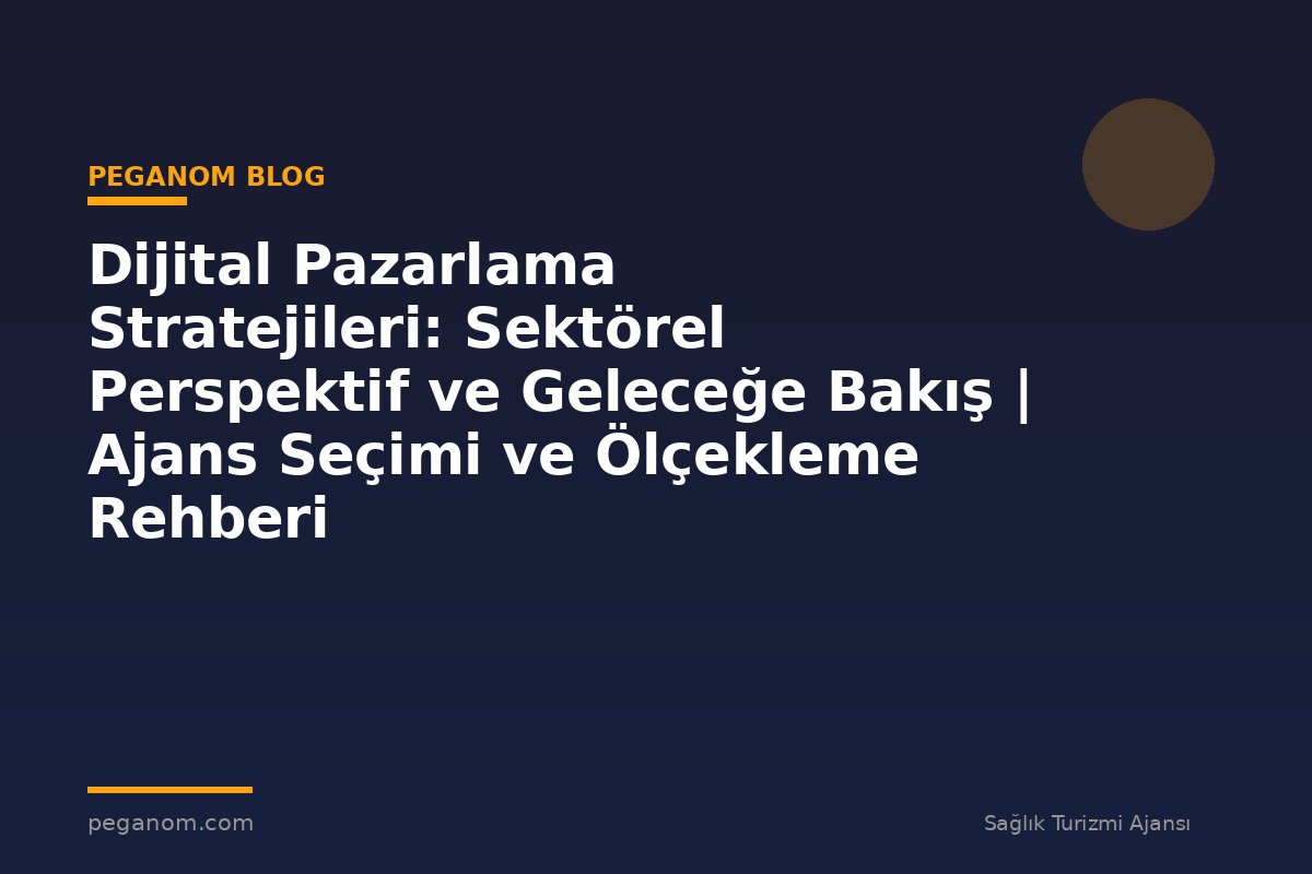 Dijital Pazarlama Stratejileri: Sektörel Perspektif ve Geleceğe Bakış | Ajans Seçimi ve Ölçekleme Rehberi