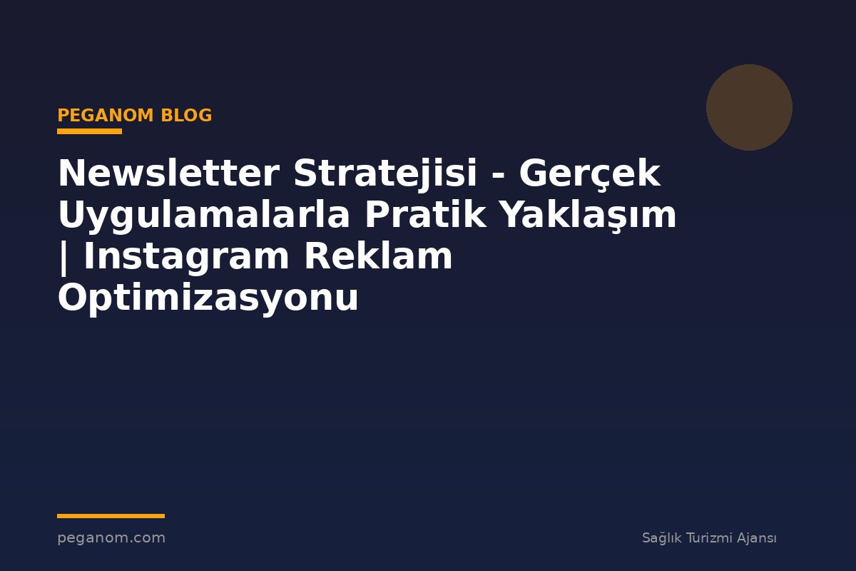 Newsletter Stratejisi - Gerçek Uygulamalarla Pratik Yaklaşım | Instagram Reklam Optimizasyonu
