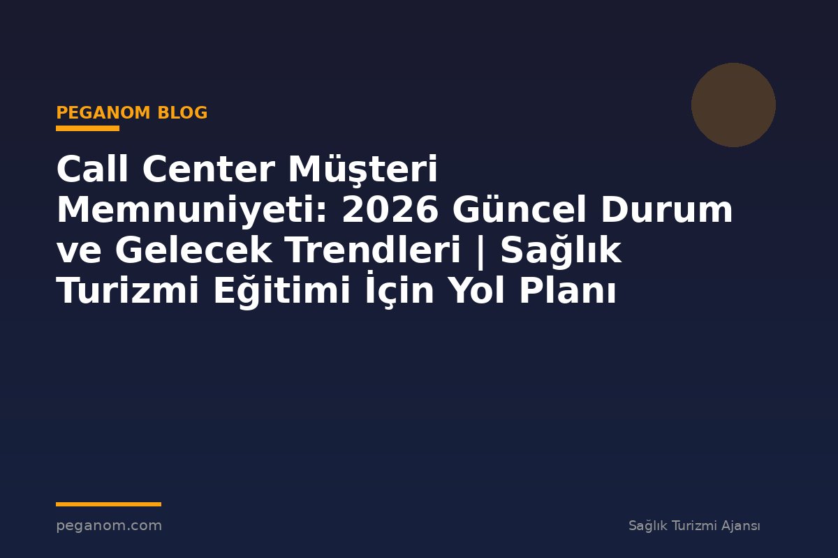 Call Center Müşteri Memnuniyeti: 2026 Güncel Durum ve Gelecek Trendleri | Sağlık Turizmi Eğitimi İçin Yol Planı