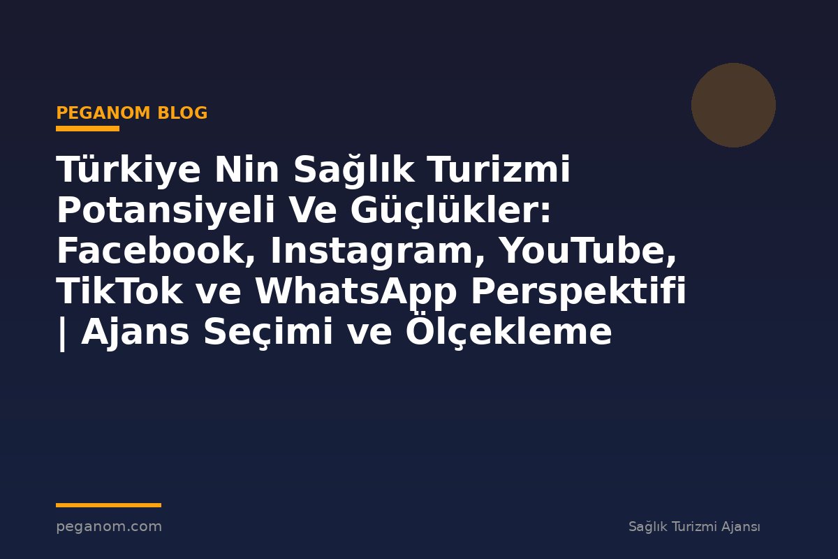 Türkiye Nin Sağlık Turizmi Potansiyeli Ve Güçlükler: Facebook, Instagram, YouTube, TikTok ve WhatsApp Perspektifi | Ajans Seçimi ve Ölçekleme Rehberi
