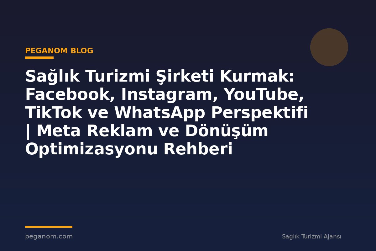 Sağlık Turizmi Şirketi Kurmak: Facebook, Instagram, YouTube, TikTok ve WhatsApp Perspektifi | Meta Reklam ve Dönüşüm Optimizasyonu Rehberi