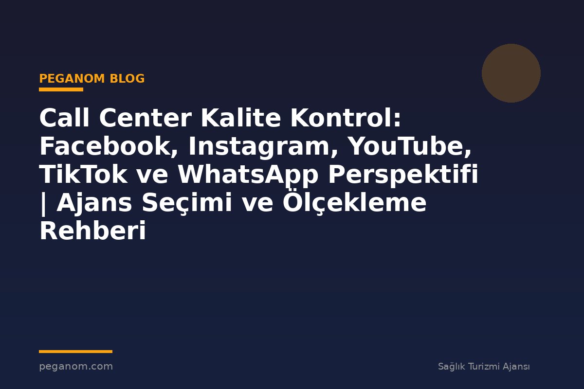 Call Center Kalite Kontrol: Facebook, Instagram, YouTube, TikTok ve WhatsApp Perspektifi | Ajans Seçimi ve Ölçekleme Rehberi