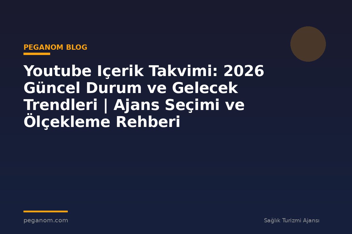 Youtube Içerik Takvimi: 2026 Güncel Durum ve Gelecek Trendleri | Ajans Seçimi ve Ölçekleme Rehberi