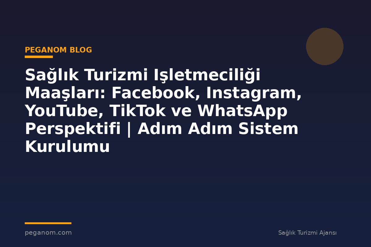 Sağlık Turizmi Işletmeciliği Maaşları: Facebook, Instagram, YouTube, TikTok ve WhatsApp Perspektifi | Adım Adım Sistem Kurulumu