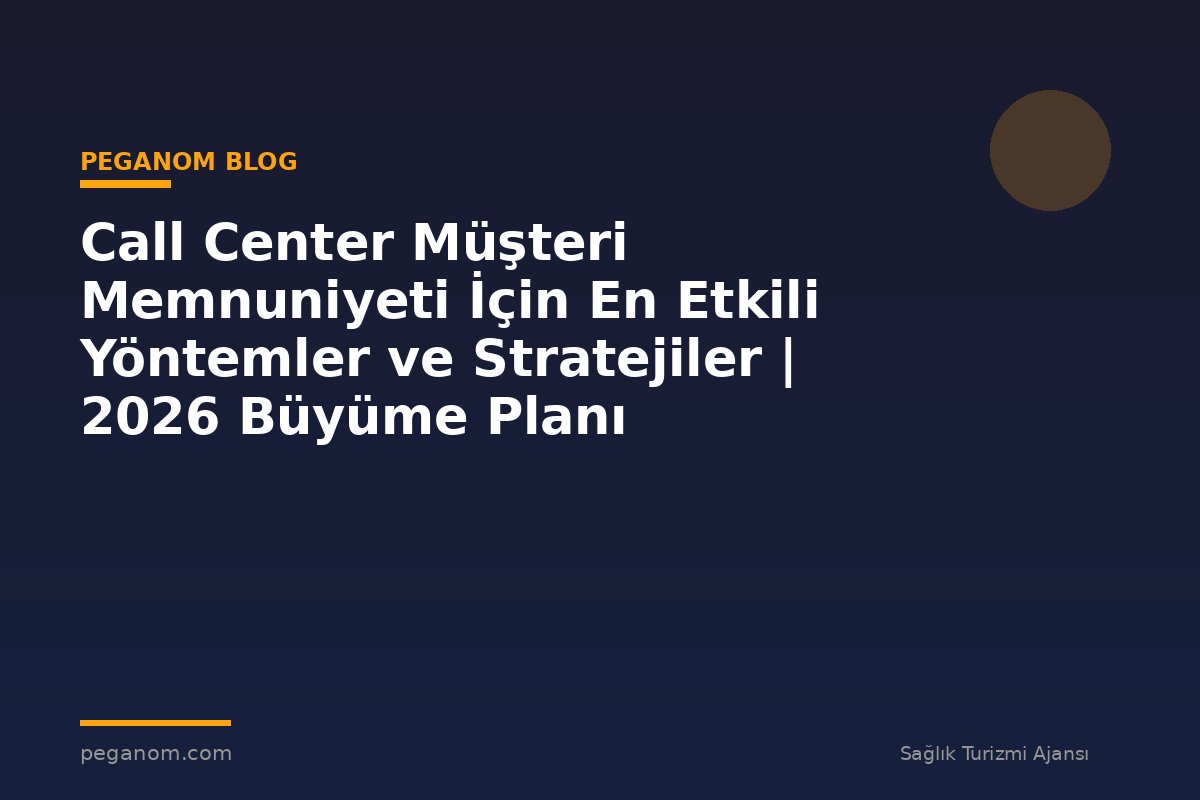 Call Center Müşteri Memnuniyeti İçin En Etkili Yöntemler ve Stratejiler | 2026 Büyüme Planı