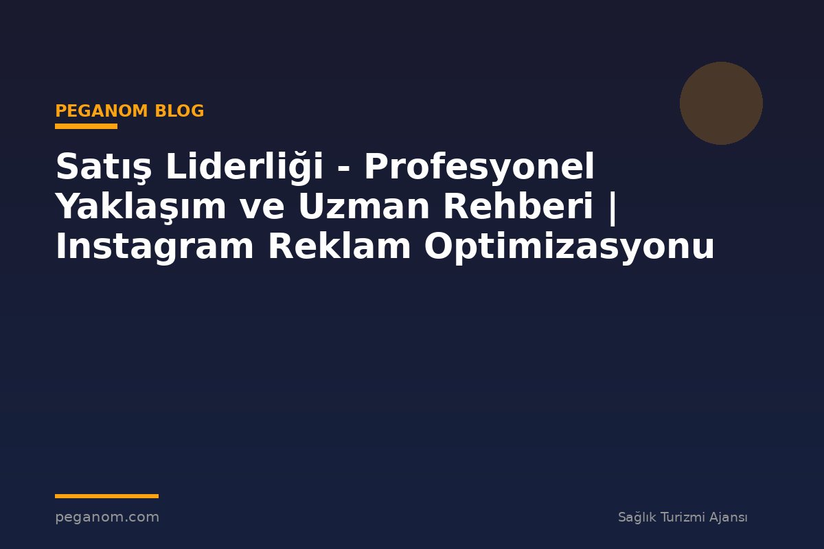 Satış Liderliği - Profesyonel Yaklaşım ve Uzman Rehberi | Instagram Reklam Optimizasyonu