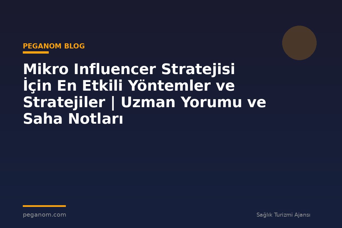 Mikro Influencer Stratejisi İçin En Etkili Yöntemler ve Stratejiler | Uzman Yorumu ve Saha Notları