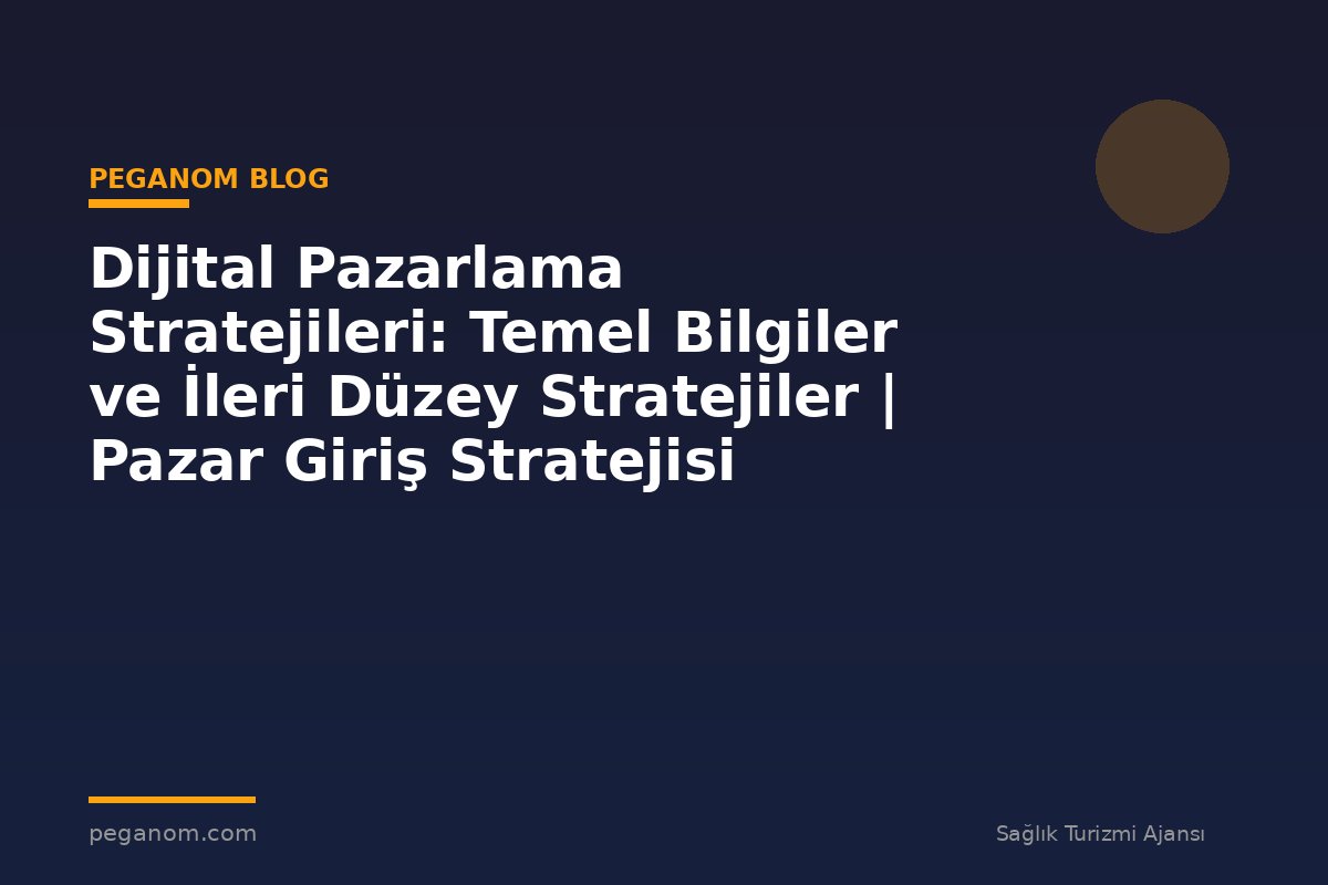 Dijital Pazarlama Stratejileri: Temel Bilgiler ve İleri Düzey Stratejiler | Pazar Giriş Stratejisi