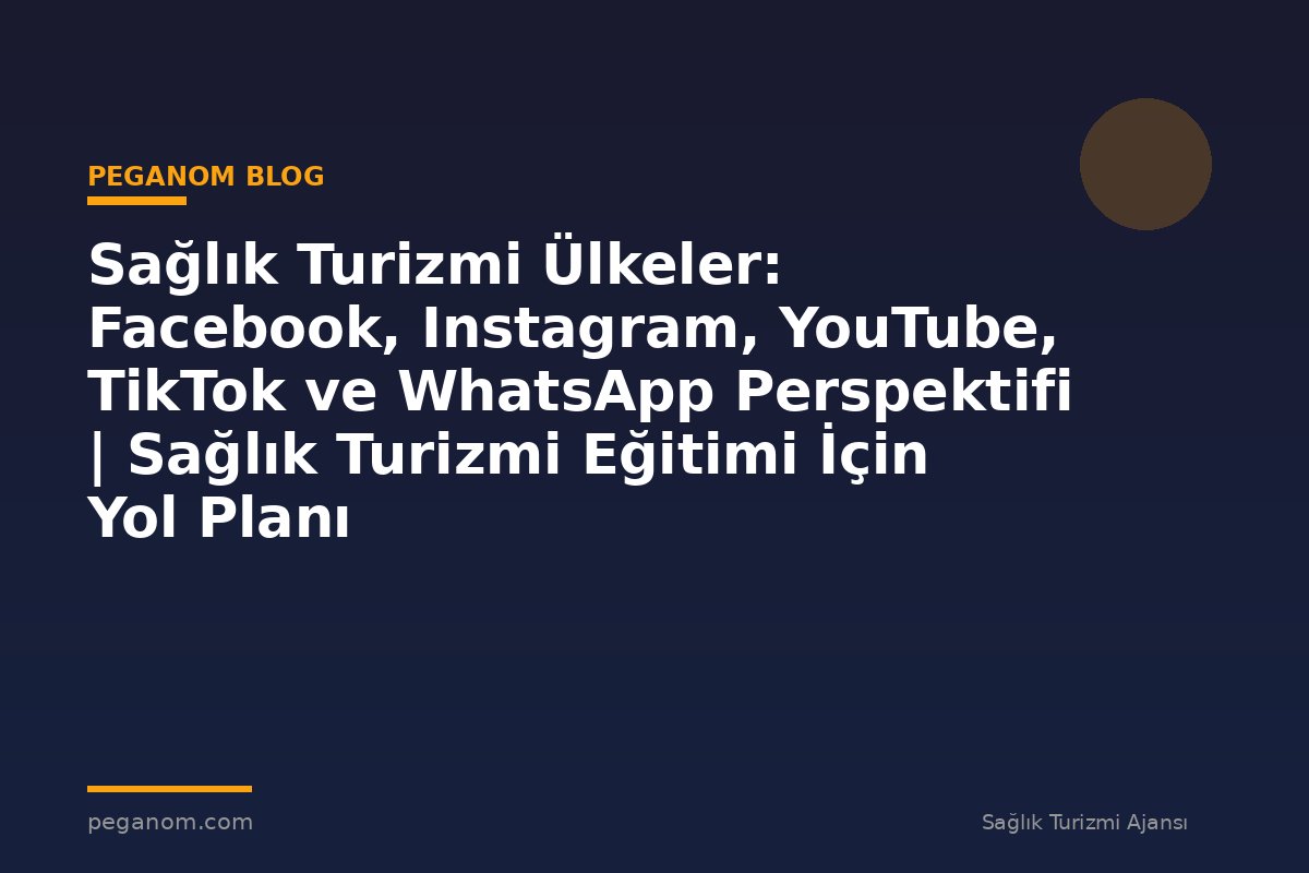 Sağlık Turizmi Ülkeler: Facebook, Instagram, YouTube, TikTok ve WhatsApp Perspektifi | Sağlık Turizmi Eğitimi İçin Yol Planı