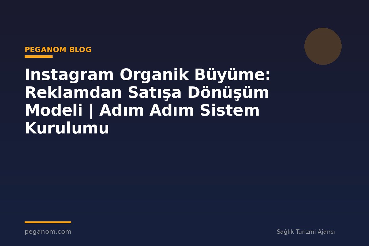 Instagram Organik Büyüme: Reklamdan Satışa Dönüşüm Modeli | Adım Adım Sistem Kurulumu