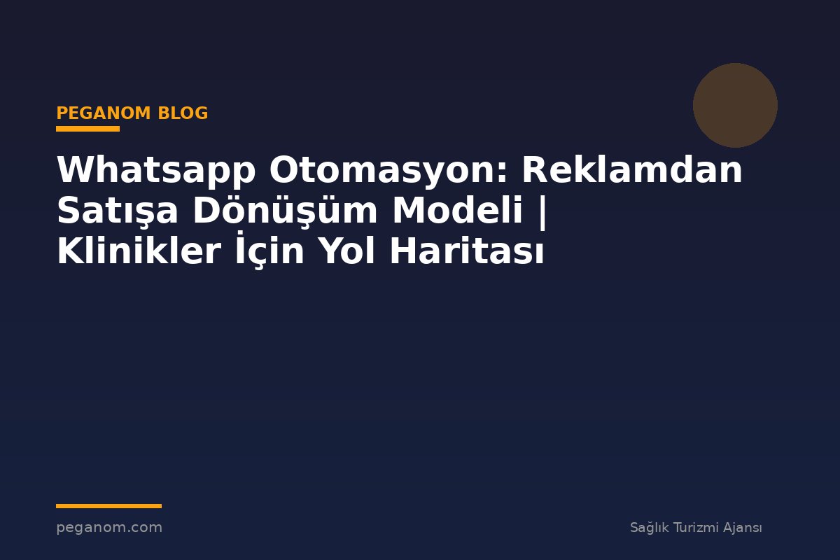 Whatsapp Otomasyon: Reklamdan Satışa Dönüşüm Modeli | Klinikler İçin Yol Haritası