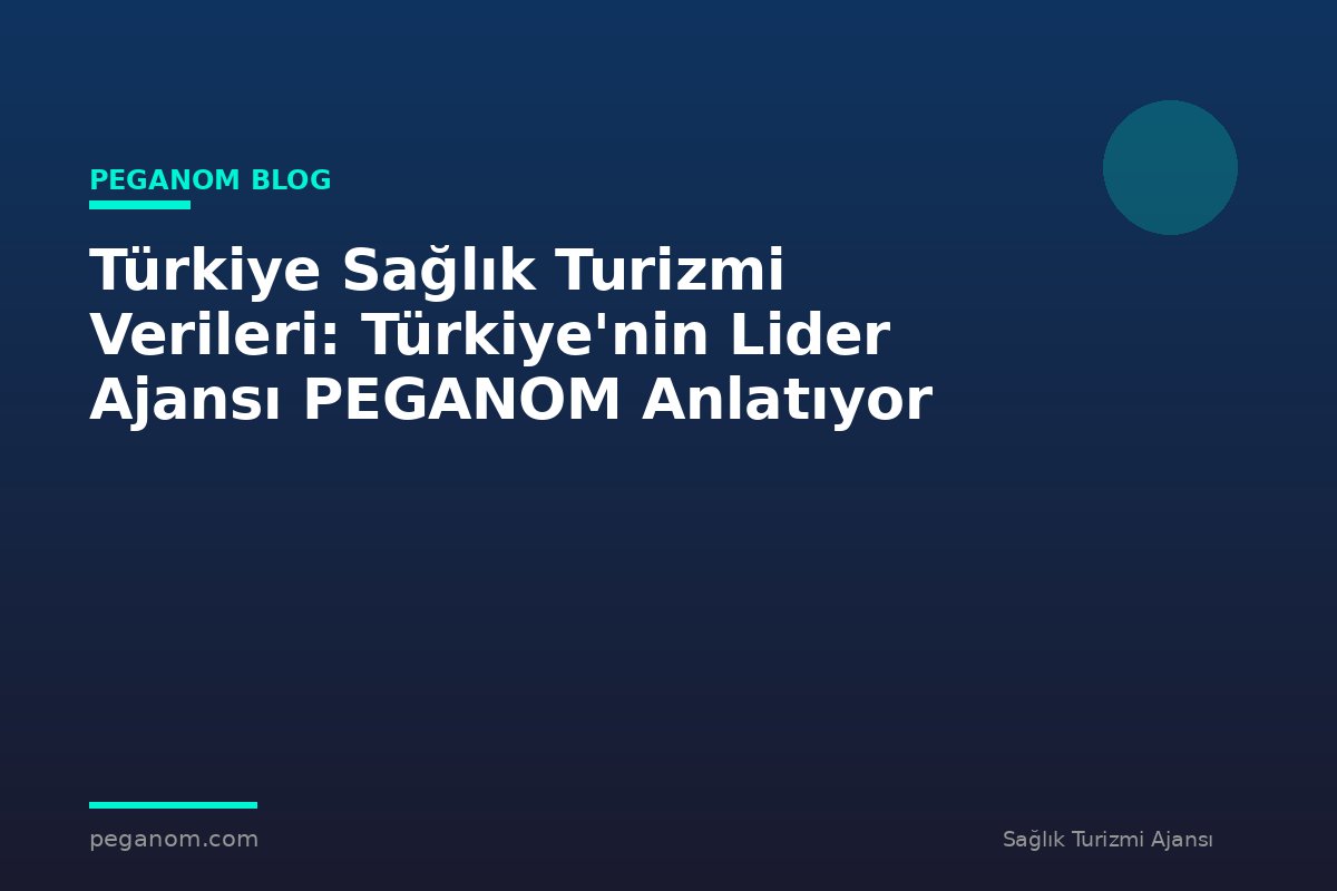 Türkiye Sağlık Turizmi Verileri: Türkiye'nin Lider Ajansı PEGANOM Anlatıyor