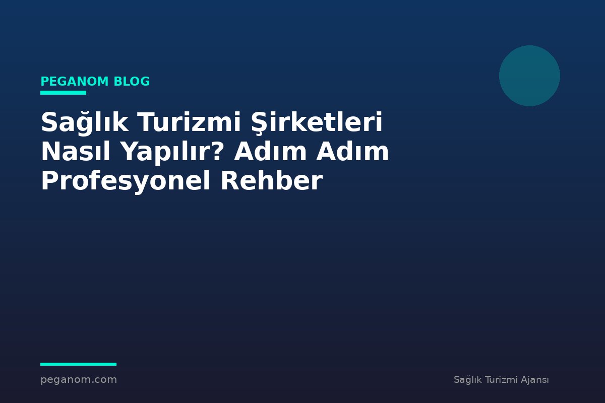 Sağlık Turizmi Şirketleri Nasıl Yapılır? Adım Adım Profesyonel Rehber