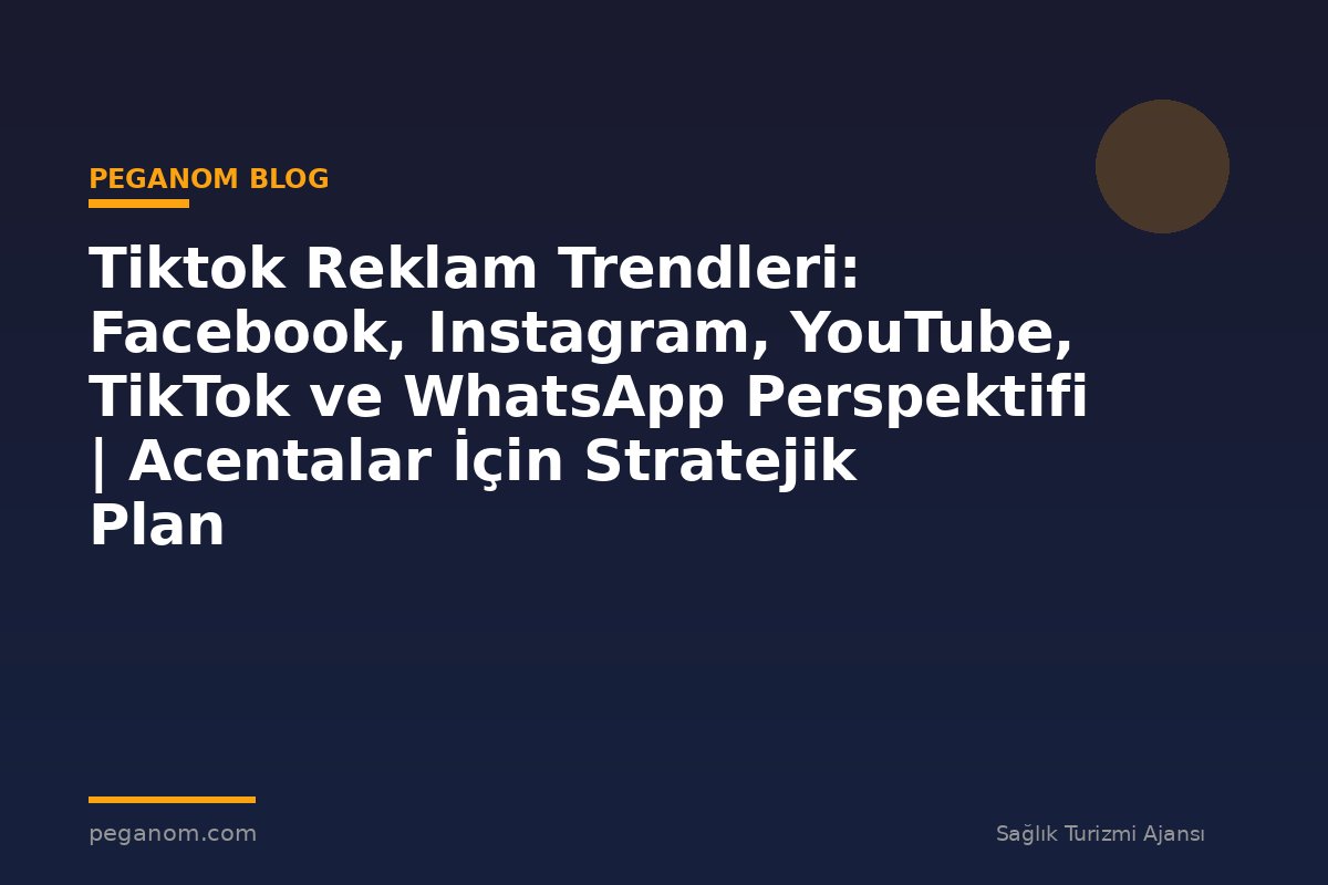 Tiktok Reklam Trendleri: Facebook, Instagram, YouTube, TikTok ve WhatsApp Perspektifi | Acentalar İçin Stratejik Plan