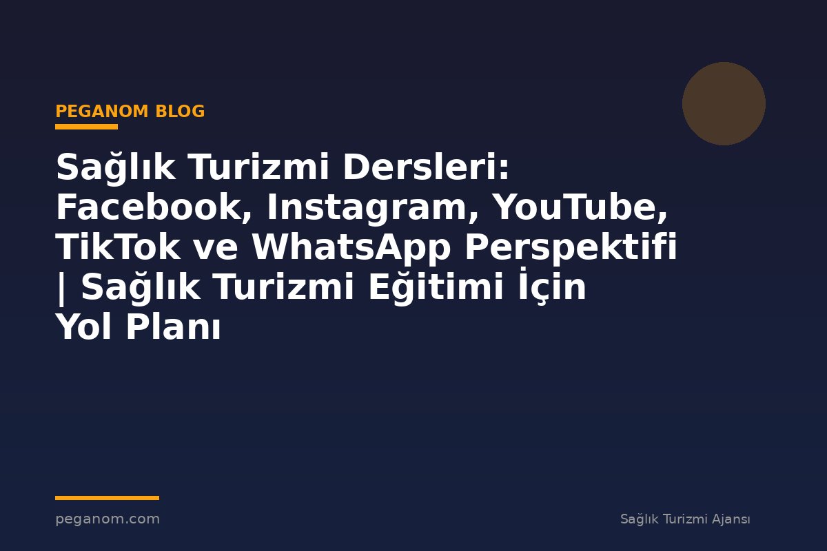 Sağlık Turizmi Dersleri: Facebook, Instagram, YouTube, TikTok ve WhatsApp Perspektifi | Sağlık Turizmi Eğitimi İçin Yol Planı